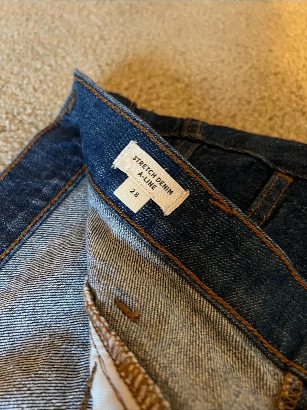 Madewell Dark Wash Denim Mini Skirt
